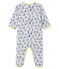 Baby-Strampler aus Rippstrick für Jungen grau POUSSIERE/weiss MULTICO