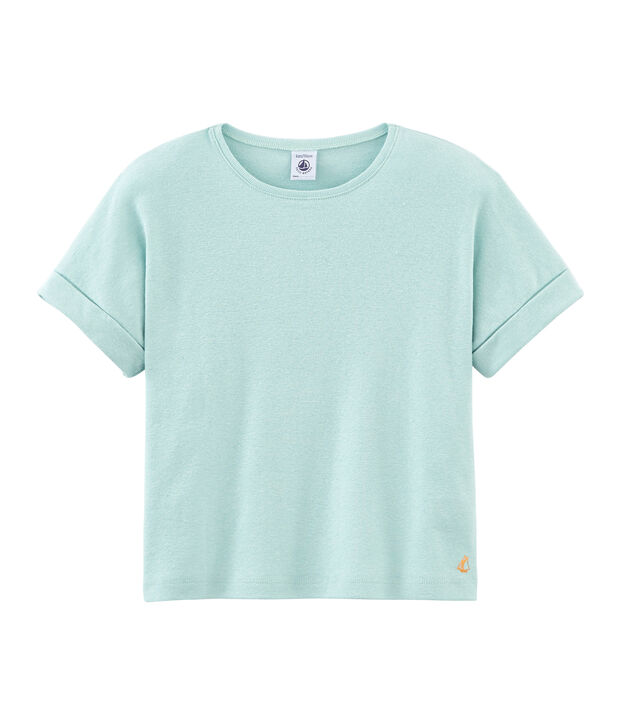 Kurz&auml;rmeliges Kinder-T-Shirt M&auml;dchen blau