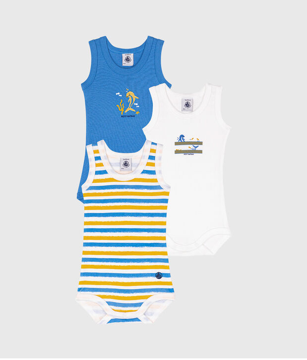Lot de 3 bodies d&eacute;bardeurs b&eacute;b&eacute; vielfarbig