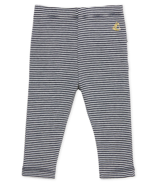 Baby-leggings mit ringelstreifenmuster m&auml;dchen blau/weiss