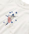Langärmeliges Kinder-T-Shirt Mädchen weiss MARSHMALLOW