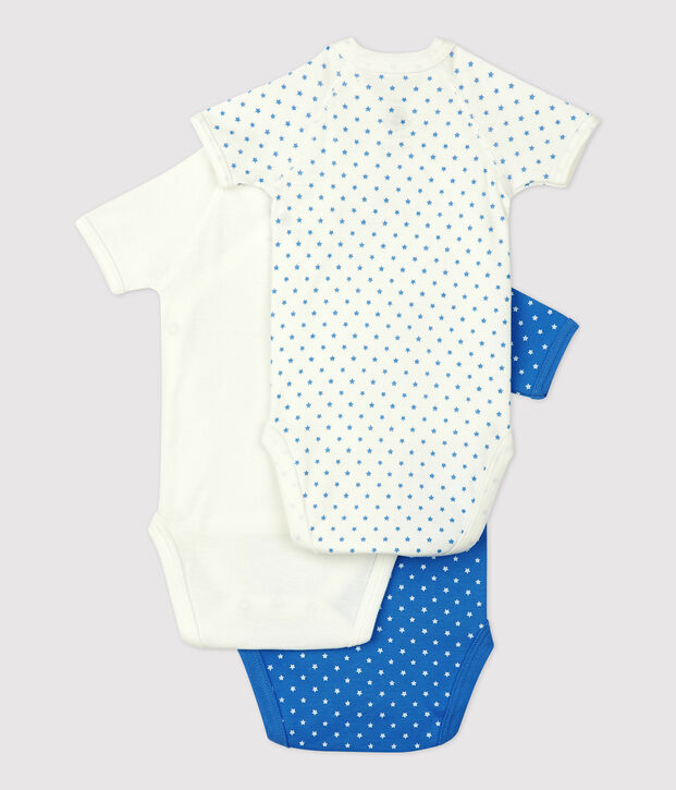 3er-Set Baby-Bodys aus Bio-Baumwolle vielfarbig