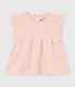 Ärmellose Baby-Bluse aus Ajour-Strick