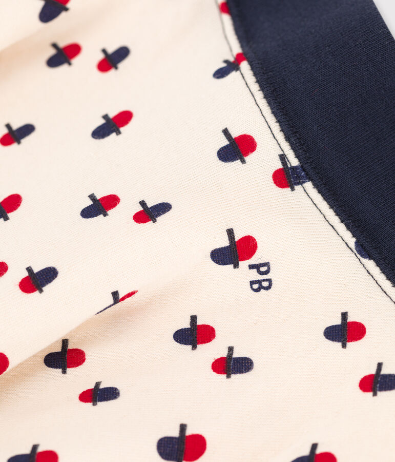 Bedrucktes KinderRock aus Doppeljersey f&uuml;r M&auml;dchen naturfarben/vielfarbig