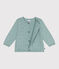 Baby-Cardigan aus Baumwolle mit Zierstrick grün PAUL