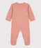 Baby-Strampler aus Baumwolle mit Ringelstreifen. rosa BRANDY/weiss MARSHMALLOW