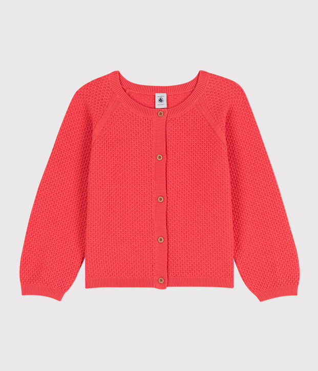 Kinder-Cardigan aus Baumwolle f&uuml;r M&auml;dchen orange