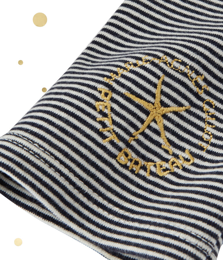 Robe longue femme &agrave; manches longues. Petit bateau x Marie-Agn&egrave;s Gillot blau/weiss