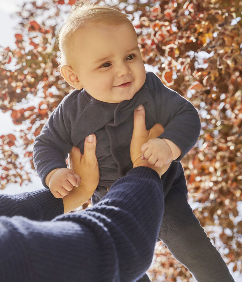 Zweiteiliges Baby-Set aus gesteppter Baumwolle blau