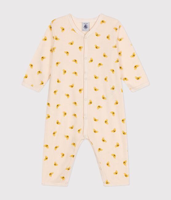 Baby-Strampler ohne Füße aus Baumwolle weiss AVALANCHE/ MULTICO
