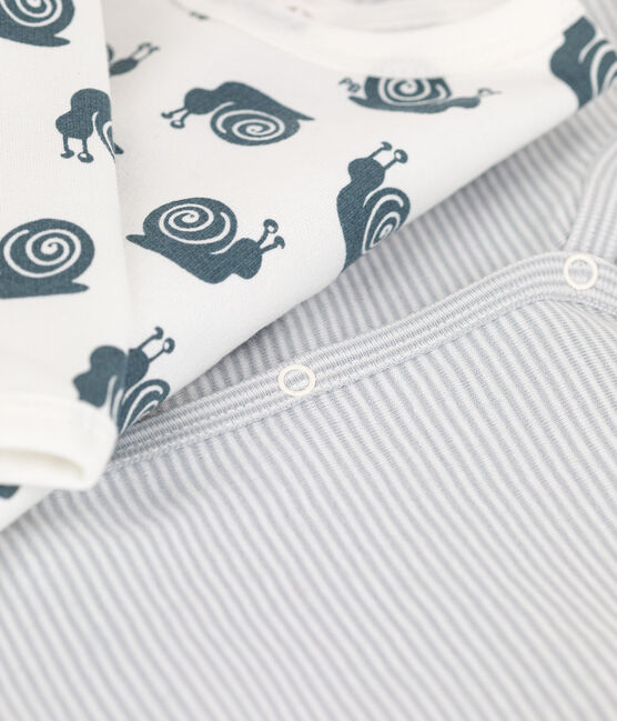 2er-Set Baby-Strampler aus Baumwolle mit Schneckenmotiv variante 1