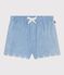 Baby-Shorts aus besticktem Chambray blau