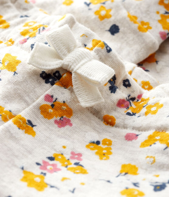 Baby-Hose aus Doppeljersey für Mädchen beige MONTELIMAR/weiss MULTICO