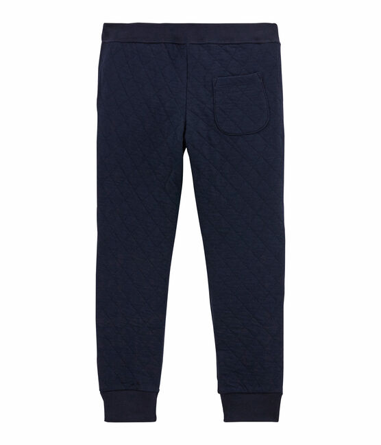 Gesteppte Jungen Hose aus gedoppeltem Jersey blau SMOKING