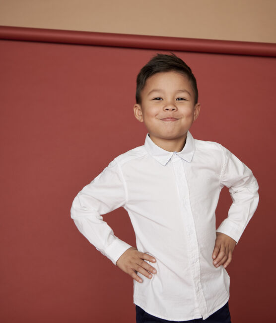 Kinder-Oxford-Hemd für Jungen weiss ECUME