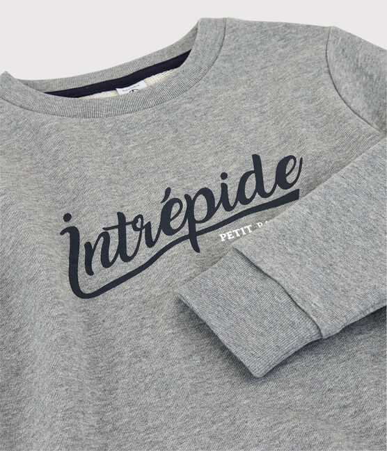 Kinder-Sweatshirt aus Molton für Jungen grau SUBWAY CHINE