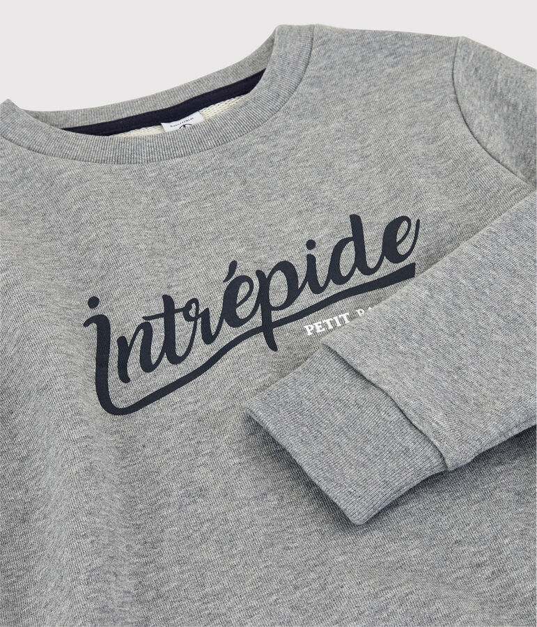 Kinder-Sweatshirt aus Molton f&uuml;r Jungen grau SUBWAY CHINE