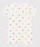 Baby-Kurzoverall aus Baumwolle mit Herzen weiss MARSHMALLOW/weiss MULTICO