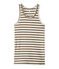 Gestreiftes Damen-Top aus Original-Rippstrick braun SHITAKE/weiss MARSHMALLOW