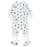 Baby-Nacht-Ensemble aus extra warmem, angerautem Bouclé-Frottier weiss MARSHMALLOW/blau MAJOR CN