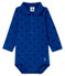 Langärmliger Baby-Body mit Polokragen für Jungen blau LIMOGES/blau SMOKING