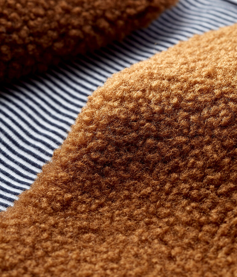 &Auml;rmellose Baby-Strickjacke f&uuml;r Jungen braun