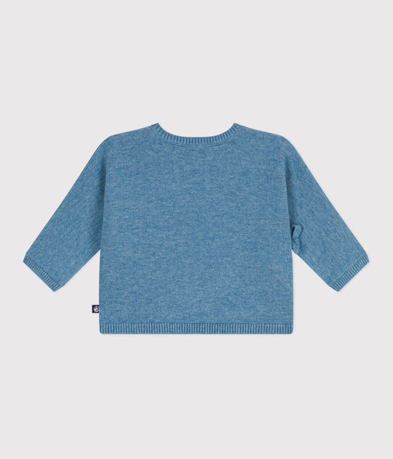Baby-Wickeljacke aus Woll- und Baumwollstrick mit Lochmuster ADRIATIC