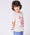 Jungen-T-Shirt mit Motiv weiss Feta