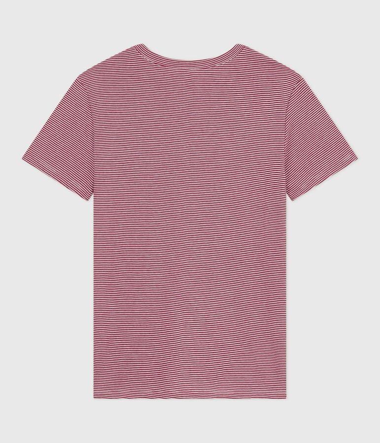 Kurz&auml;rmeliges Damen-T-Shirt L&rsquo;Iconique aus Baumwolle rot/weiss