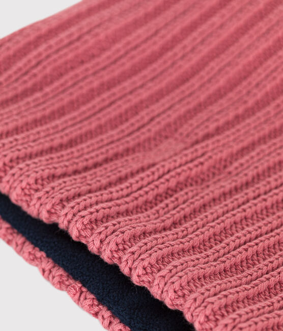 Kinder-Schlauchschal aus Strick mit Fleece-Futter rosa ROSEWOOD