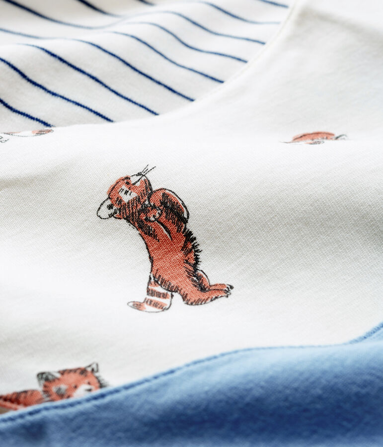 Dreier-Set Baby-L&auml;tzchen aus Rippstrick f&uuml;r Jungen vielfarbig