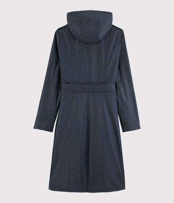 Trench mit Kapuze Damen blau SMOKING