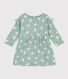 Langärmeliges Babykleid aus bedrucktem Doppeljersey