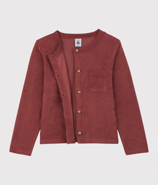 Cardigan aus Frottee für Mädchen braun OMBRIE