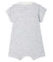 Kurzer Baby-Bodyjama aus Rippstrick grau POUSSIERE/weiss MARSHMALLOW