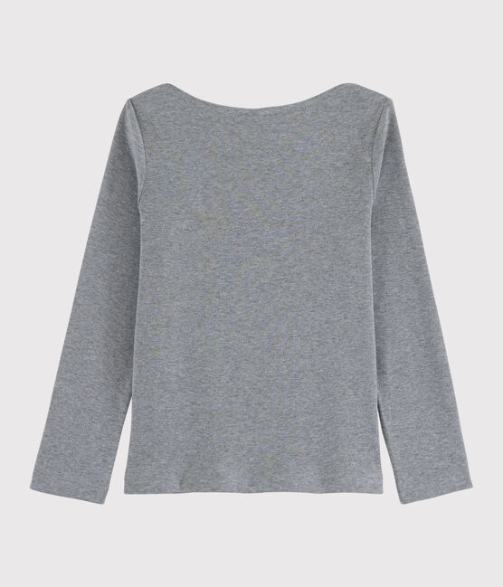 Kinder-T-Shirt mit Siebdruck für Mädchen grau SUBWAY CHINE