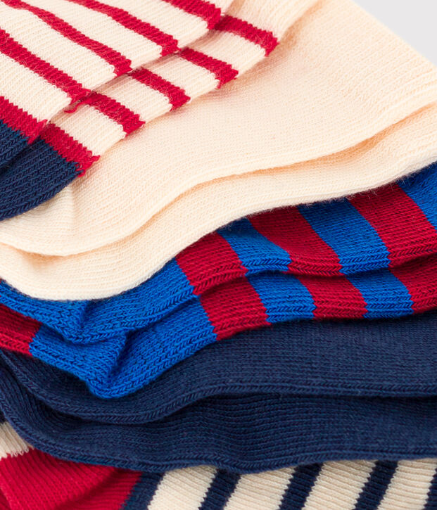 5er-Set Babysocken mit Streifen aus Baumwolljersey vielfarbig