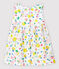 Kurzärmeliges Baby-Kleid aus Popeline für Mädchen weiss MARSHMALLOW/weiss MULTICO