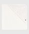 Viereckiges Baby-Badetuch aus Baumwolle weiss MARSHMALLOW/rot TERKUIT