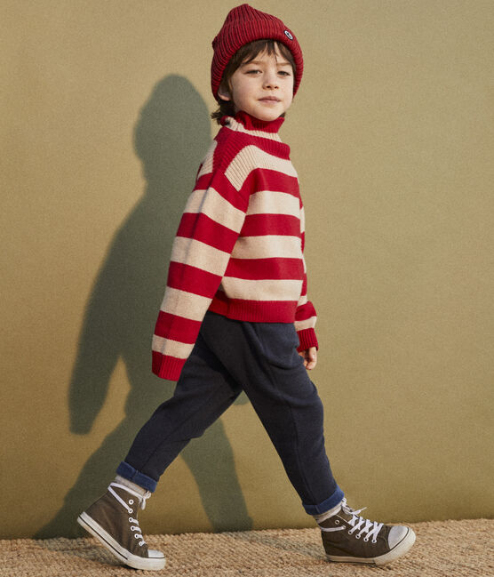 Gestreifter Kinderpullover aus Wolle und Baumwolle für Jungen TRENCH/ STOP