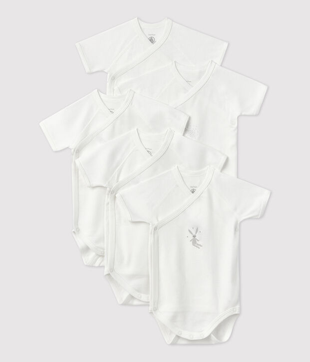 5er-Set Baby-Bodys aus Bio-Baumwolle vielfarbig
