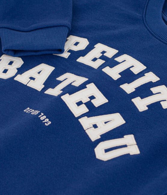 Kinder-Sweatshirt aus Baumwolle blau CREPUSCULE/ MILK