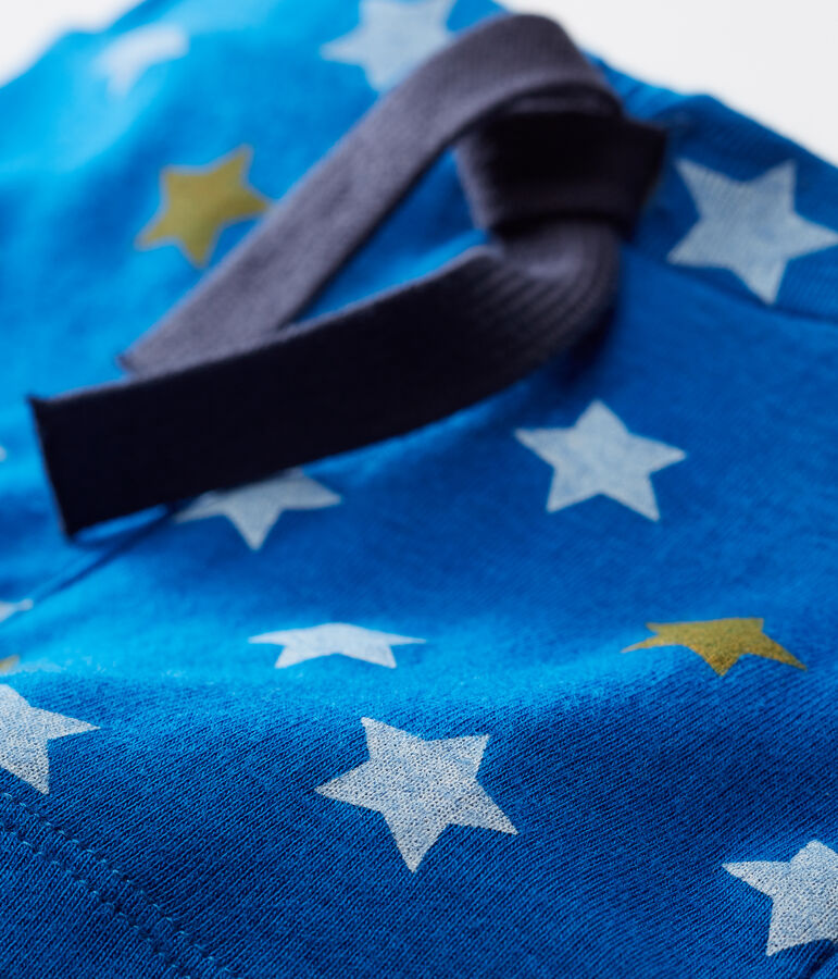 Gemusterte baby-shorts jungen blau RIYADH/weiss MULTICO