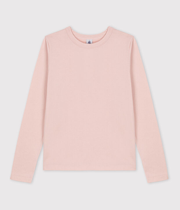 Warmes Damen-T-Shirt L&rsquo;ICONIQUE aus Baumwolle mit Rundhalsausschnitt rosa