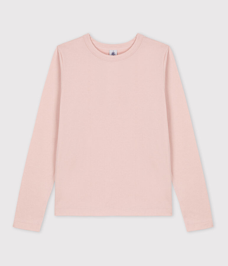 Warmes Damen-T-Shirt L&rsquo;ICONIQUE aus Baumwolle mit Rundhalsausschnitt rosa