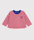 Langärmeliges Baby-T-Shirt aus Baumwolle mit Streifen
