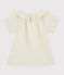 Kinder-Bluse aus Musselin-Stoff für Mädchen weiss MARSHMALLOW