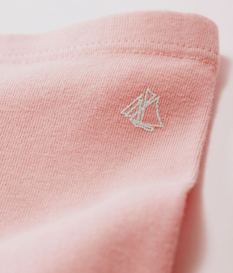 Einfarbige Baby-Legging aus 1x1-Rippstrick f&uuml;r M&auml;dchen rosa