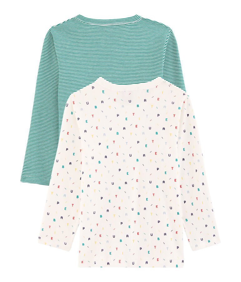 2er-Set lang&auml;rmlige T-Shirts f&uuml;r kleine Jungen vielfarbig