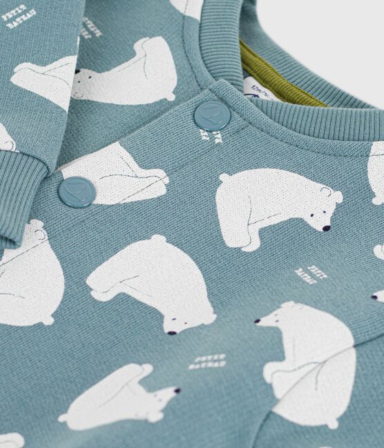 Langer Baby-Overall aus Baumwolle mit Eisbär-Motiv grau GOBELIN/ MULTICO